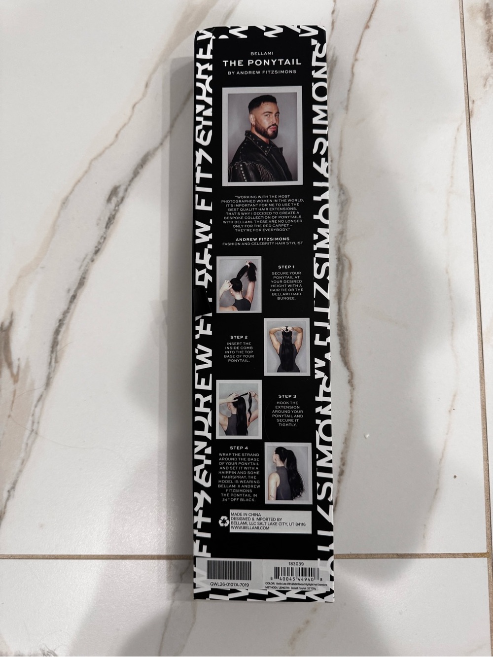 THE PONYTAIL BELLAMI X ANDREW FITZSIMONS 20” Vanilla Latte Highlight. NWT - Picture 6 of 6